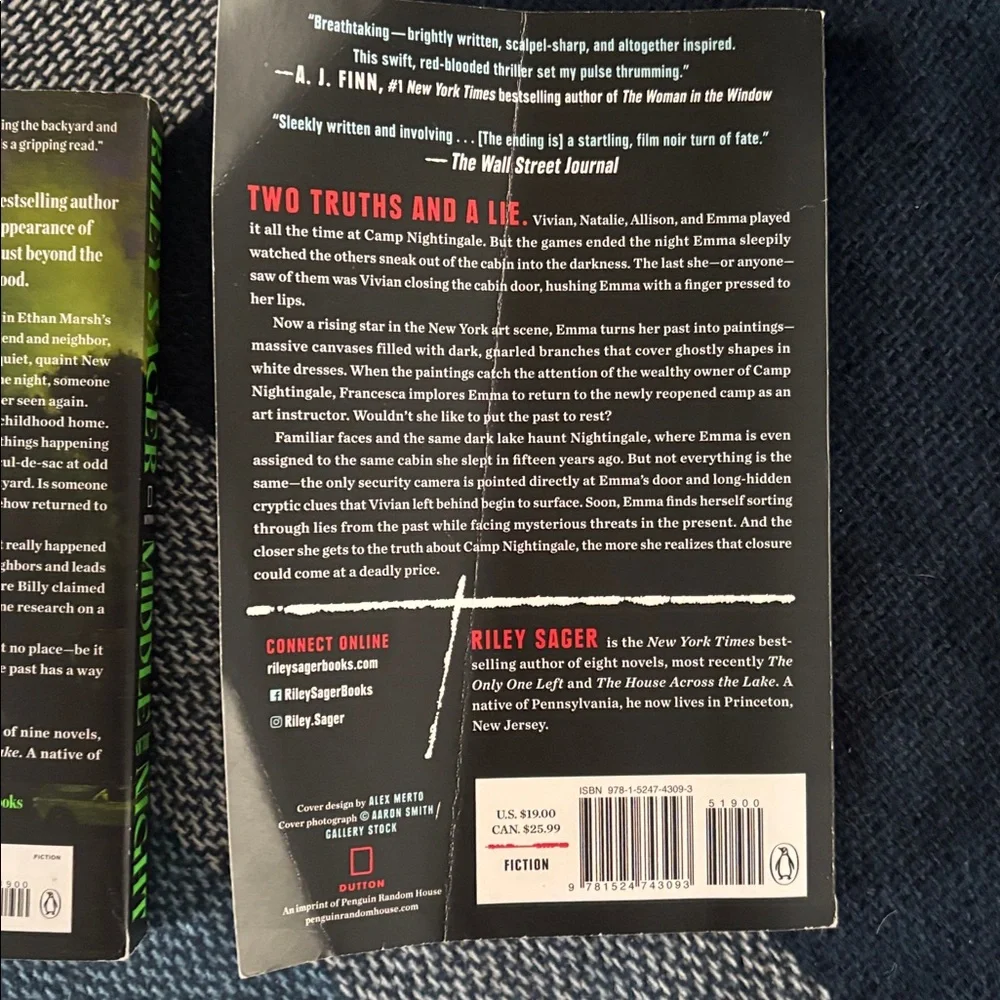 Riley Sager Book Set - Green, Blue Covers - Picture 7 of 7